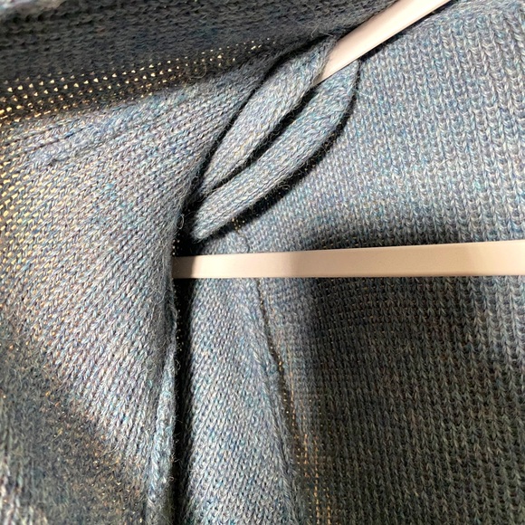 Peruvian Link 100% Alpaca Sweater Cardigan in Blue with pockets NWOT - Picture 5 of 9